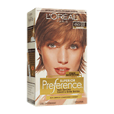 L'oreal Superior Preference level 3 permanent, 6 1/2 G lightest golden brown, warmer, rich luminous conditioning colorant Left Picture